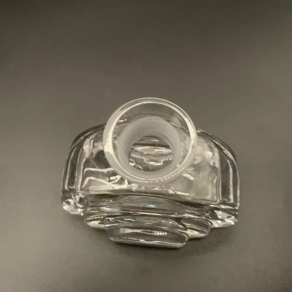 Collezione Glass Line Italy Art Deco Style Genuine Lead Crystal Bottle Pink Lid - Picture 7 of 11